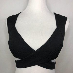 MinkPink Black Cut Out Crop Top XS